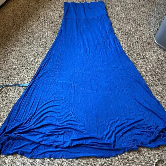 Lularoe Blue Maxi Skirt Stretchy Flare Comfort Summer Beach Wear Women’s XS - Picture 2 of 7